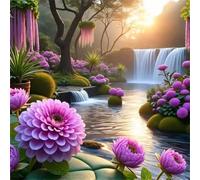 Umfarvt Diamond Painting Kits,5D Flores naturales diamond paintings Manualidades para Adultos,DIY Round Cristal Rhinestones Bordado Punto de Cruz Diamante painting kits para Decor de Pared 50x50cm