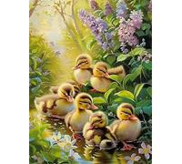 Umfarvt Duck Woods Diamond Painting Kits for Adults Beginners 100x130cm 5D Round Gem Crafts,diamond art painting Kit DIY Crystal Cross Stitch Gifts Home Wall Decoration