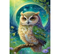 Umfarvt Fantasy Owl Tree Diamond Painting Kits for Adults Beginners 60x80cm 5D Round Gem Crafts,diamond art painting Kit DIY Crystal Cross Stitch Gifts Home Wall Decoration
