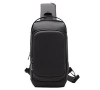 Umhängetasche - Herren mit USB-Ladeanschluss, Wasserdichte Brusttasche Herren, Sling Bag & Schultertasche, Anti Diebstahl Bag für Arbeit, Reisen, Radfahren & Wandern