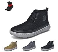 Umhaven Shoes, Lightweight Comfortable Walking Driving Casual Shoe, Lace Up Round Toe Chukka Boots(Black,41 EU)