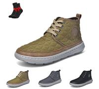 Umhaven Shoes, Lightweight Comfortable Walking Driving Casual Shoe, Lace Up Round Toe Chukka Boots(Green,45 EU)