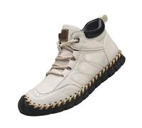 Umhaven Shoes, Umhaven Shoes for Men, Men's Casual Leather Good Arch Support, Outdoor Breathable Walking Shoess (Off-White,33)