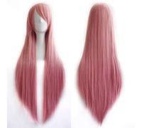 Umi Sonoda Ruka Jabami Yumeko 80cm Negro Blanco Rojo Púrpura Rosa 19 Colores Pelucas Largas Rectas Cosplay Sintético Peluca de Pelo + Gorro de Peluca NO.6