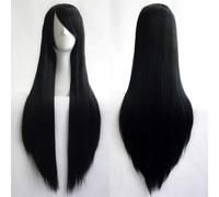 Umi Sonoda Ruka Jabami Yumeko 80cm Negro Blanco Rojo Púrpura Rosa 19 Colores Pelucas Largas Rectas Cosplay Sintético Peluca de Pelo + Gorro de Peluca NO.1