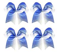 Umibow 4 pinzas para el pelo con purpurina de 7 pulgadas con diamantes de imitación grandes, pasadores para el pelo, cinta brillante, soportes para cola de caballo, horquillas para mujeres y niñas