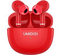 UMIDIGI Auriculares Inalambricos,AirBuds Pro Auriculares Bluetooth 5.1 con 3 Mic Cancelación de Ruido Llamadas en HD, In Ear Cascos Inalambricos,IPX5 Impermeable Control Táctil Audifonos(Rojo)