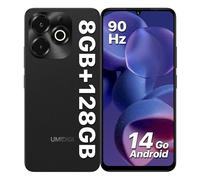 UMIDIGI Smartphone Android 14 Go, 8(4+4)+128GB/1TB TF Telefono Movil, 90Hz 6.75" HD+ Telefonos Moviles, Octa Core, 5000mAh, 4G Dual SIM, Face ID, Fingerprint, GPS, 13MP, 3.5mm Jack, G9x Negro
