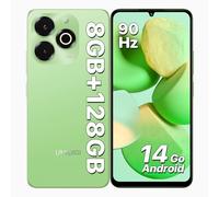 UMIDIGI Smartphone Android 14 Go, 8(4+4)+128GB/1TB TF Telefono Movil, 90Hz 6.75" HD+ Telefonos Moviles, Octa Core, 5000mAh, 4G Dual SIM, Face ID, Fingerprint, GPS, 13MP, 3.5mm Jack, G9x Verde