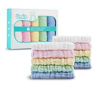 Umiin Paños Bebé, Paños de Bebé para el Baño Súper Suaves de Algodón y Muselina Natural, Bebés, 30 x 30cm, Juego Def 4