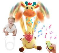 Umikk Juguete de jirafa parlante, juguete de jirafa bailando cantante, juguete de jirafa cantante para bebés y juguetes de voz, regalos de cumpleaños (modelo remoto)