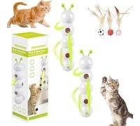 Umikk Wusel Gusano, Gato de la Wuselworm Smart Motion Juguete para Gato con Ventosa Interactivo Irrito de Gusano con Ventosa, Juguete Inteligente para Mascotas con Diseño de Gusano (2 unidades)