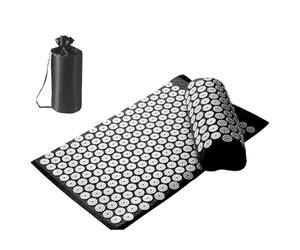 Umiocns Juego de esterilla de meditación con almohada, juego de alfombrillas de masaje, alfombrilla de, cama de -ils Acupr-essure Mat, accesorios de mediación para molestias de cuello y