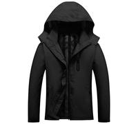 UMIPUBO Mujer Chaqueta Impermeable Chubasquero Cortavientos Exteriores Lluvia Abrigo Ligero Transpirable Deportiva Primavera Otoño Capucha Impermeável Senderismo Vientos Cazadora(Negro,XL)