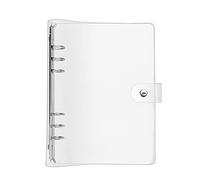 Umisu - Carpeta, de PVC, flexible, transparente, cubierta protectora, para cuaderno de notas, clasificador, con 6 agujeros, reutilizable, A5/A6/A7, para hojas sueltas (A5)