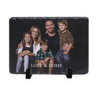Umitive Placa Fotográfica Personalizada en Piedra, Cuadro con Foto para Regalo de Pareja, Detalle Único para Mujer, Fotos Personalizadas en Marco de Pizarra (Style B)