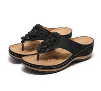 Umiup Chanclas ortopédicas para mujer, sandalias con soporte para el arco para fascitis plantar y pies planos, zapatillas ortopédicas, color azul, 42