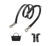 Umiup Correa de hombro para Longchamp de piel para kit de conversión, correas de cuero para Longchamp Mini Bag Straps, correa de bolsillo de extensión (negro B)