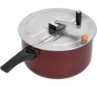 Umiup Máquina de palomitas de maíz para el hogar, olla de palomitas de maíz antiadherente de manivela a mano con mango antiquemaduras, tapa extraíble, varilla de agitación gruesa, cocina de inducción