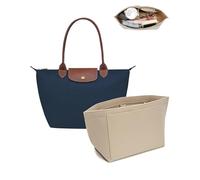 Umiup Organizador de bolsas pequeñas Longchamp, organizador de bolsas pequeñas para almacenamiento y acabado, organizador de inserción de bolso, Beige G, L