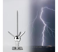 Umiup Pararrayos, Kit de protección contra Rayos, Punta tripolar, Equipo de protección contra Rayos de latón Desmontable, 37 CM, luz de Techo para pararrayos domésticos