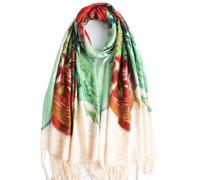 Umjetnost Bufanda suave de cachemira para mujer, bufanda cálida de invierno, chal grande, impresión artística de Monet Van Gogh, C13 Bule&brown, Talla única