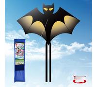 Umllpet Dragón colorido para niños, dragones para niños y adultos, dragón de murciélago, insertador de dragón, juguete de vuelo al aire libre para niñas y niños a partir de 3 años, fácil de volar