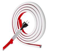 Umllpet Mini canaleta para cables autoadhesiva, flexible, semicircular, color blanco, para protección de cables, para exteriores, resistente a la intemperie, para ocultar 1 cable (2 metros)