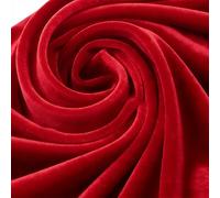Umllpet Tela de Terciopelo Satinado Estampado (Rojo) 1m x 160cm - Adecuada para Cortinas, Fondos de Escenario, Trajes de Teatro, Manteles y Decoración