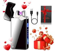 Umllpet USB Mechero Electrico Padre, Dia del Padre Regalos Encendedor Electrónico Recargable, Resistente al Viento, Regalo para Cumpleaños para Hombre Papá Marido Primerizos - Negro