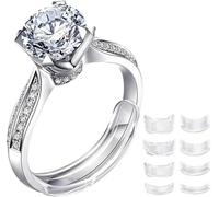 UMORDUP 8 reductores de tamaño de anillo invisibles, 8 reductores de tamaño, ajustadores de tamaño de cubierta protectora adecuados para la mayoría de anillos anchos, lo que hace que los anillos sean