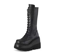 UMore Rodilla Alta Botas Mujer Nieve Botas Mujer Plataforma Botas de PU Piel Forrado Invierno Cálidas Botas Altas de Mujer (Lace Up, Adulto, Mujer, 39, Números, Sistema tallas calzado EU, mediano)