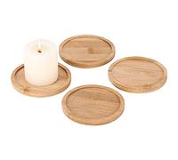 umorismo 4 platos para velas, placa de madera, plato de vela para candelabro, posavasos redondos para velas, D 7,8 cm, plato decorativo para velas, portavelas para bodas, casa, bandeja decorativa