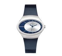 UMR RUHLA - Elegante reloj de pulsera para mujer - Elegancia elegante y máxima precisión - Movimiento de cuarzo - Esfera en plata y azul - Correa de acero inoxidable Milanese - Fabricado en Alemania
