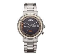 UMR RUHLA RSO94101M - Reloj analógico Solar para Hombre con Correa de Titanio, marrón, Pulsera