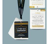 Umrah Dua Cards - Auténticos duas en árabe, con transalción y transliteración en inglés, libro de umrah con guía de cordón para Makkah y Medina y más. Libro reutilizable de regalo de Umrah Dua
