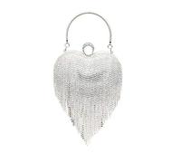 UMREN - Bolso de mano de lujo con forma de corazón para mujer con diamantes de imitación