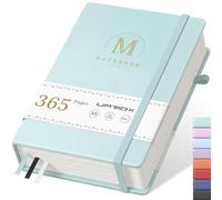 Umriox Cuaderno A5 con rayas, tapa dura de poliuretano, con 365 páginas, papel grueso de 100 g/m², bloc de notas adecuado para mujeres, hombres, oficina, escuela, trabajo, 14,5 x 21 cm, azul cielo