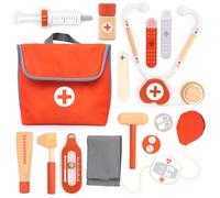 umu® Maletín de Doctor Infantil de Madera - Juego de Médico 14 Piezas con Estetoscopio, Tensiómetro y Más | Set de Juego de rol para Niños y Niñas a Partir de 3 4 5 6 Años