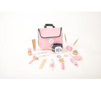 UMU Mini maletín médico para niños, juego de madera - con estetoscopio, monitor de presión arterial y más, maletín de doctor, juguete para jugar rol, 14 piezas, kit médico para niños a partir de 3, 4