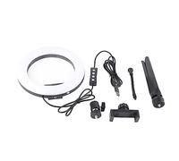 UN - 206 3 - Anillo de luz de 20 cm en Color con Brillo Ajustable, lámpara de Relleno en LED sobre Soporte de trípode para fotografía de Belleza y transmisión en