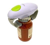 Un abridor automático eléctrico de tarros manos sin esfuerzo, para tarros difíciles de cocina, ayuda a usuarios de fuerza limitada