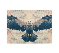 Un águila volando extiende sus alas en el cielo, rompecabezas de madera de 500 piezas para adultos, rompecabezas desafiante para juego de tamaño 15 x 20.4 pulgadas