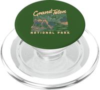 Un alce en Grand Teton National Park Vintage Senderismo Camping PopSockets PopGrip para MagSafe