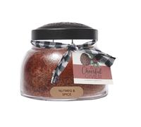 Un alegre donante - Nutsfrhogo y especias - 22oz de vela perfumada con tapa - Keepers of the Light - 125 horas de tiempo de tiempo de quemaduras para