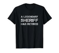 Un alguacil Legendario ha Retirado la pensión de jubilación Camiseta gráfica económica, Hombre, Negro, M