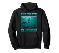 Un Aliento es Suficiente Apnea Buceo Apnea Freediving Sudadera con Capucha