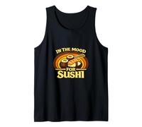 Un Amante de los mariscos Retro de los 70 con ganas de Sushi Camiseta sin Mangas