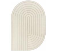 Un amour de tapis Alfombra de salón forma original diseño tono sobre tono crema 200x290