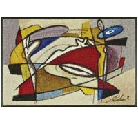 Un amour de tapis Felpudo absorbente lavable a 30° estampado abstracto, multicolor 50x75